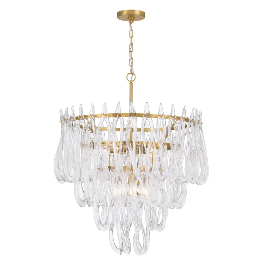 Glassara 31.75" 10-Light Pendant in Legacy Brass - Image 8