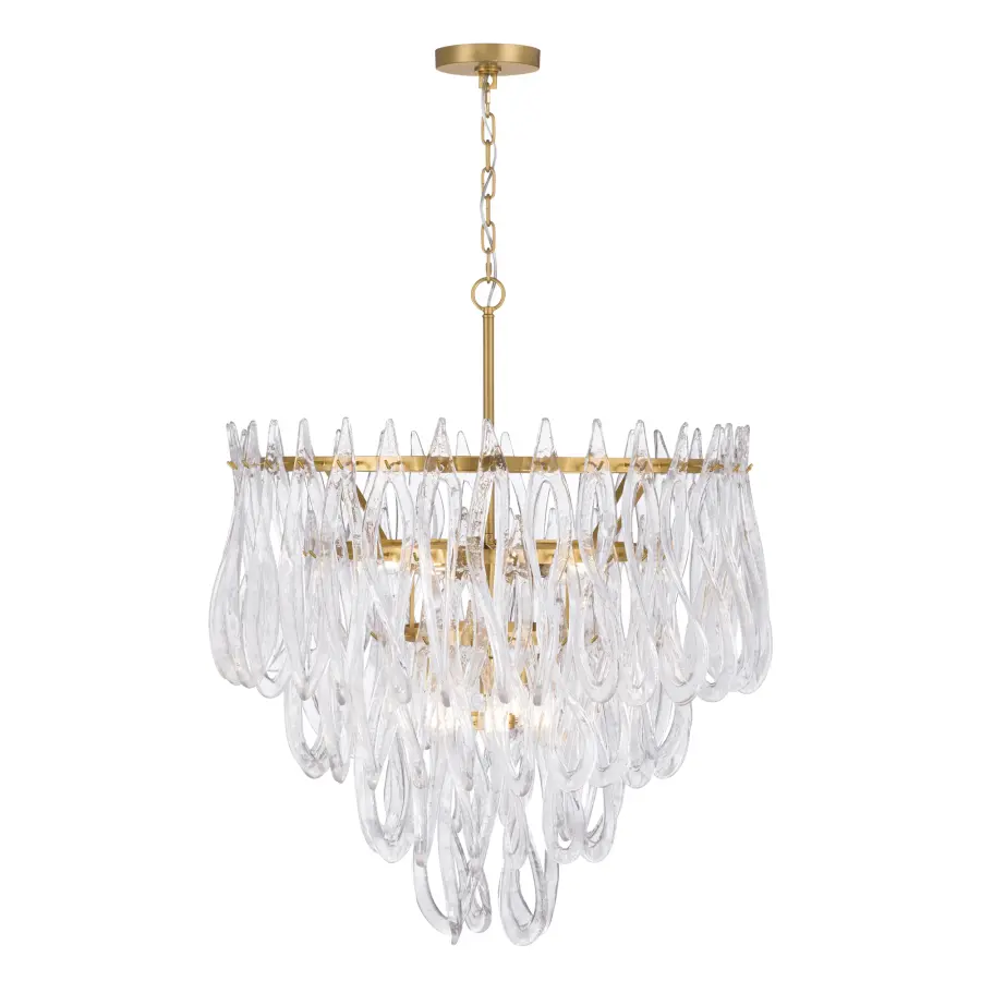 Glassara 31.75" 10-Light Pendant in Legacy Brass - Image 9