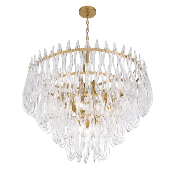 Glassara 39.75" 15-Light Pendant in Legacy Brass - Image 7