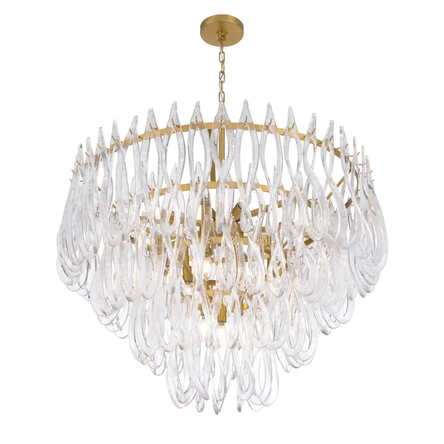 Glassara 39.75" 15-Light Pendant in Legacy Brass - Image 7