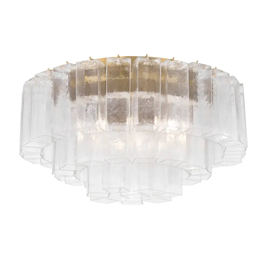 Torvento 28" 7-Light Flush Mount in Legacy Brass - Image 1