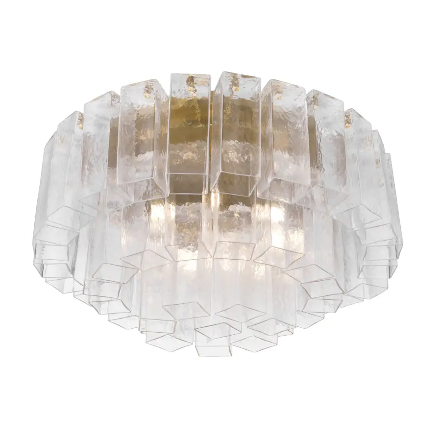 Torvento 28" 7-Light Flush Mount in Legacy Brass - Image 7