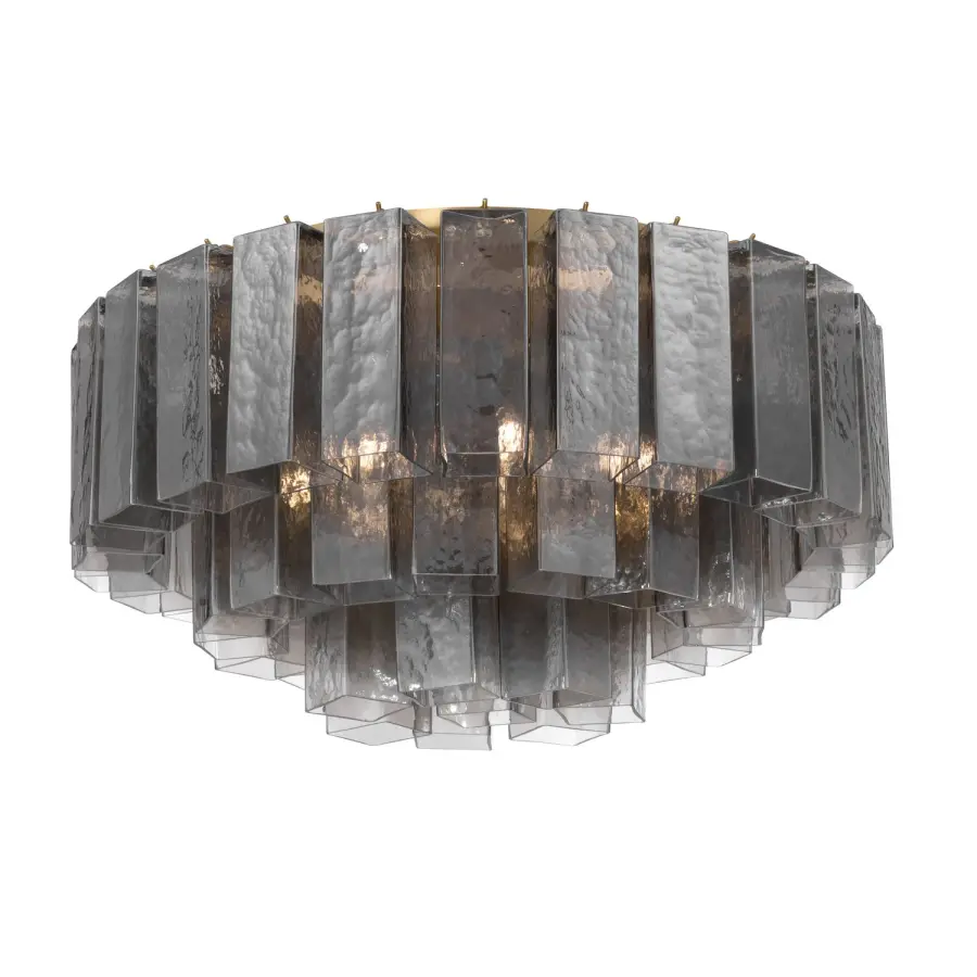 Torvento 28" 7-Light Flush Mount in Legacy Brass - Image 1