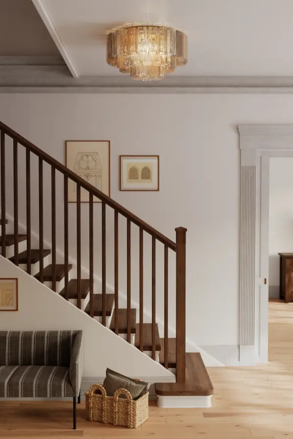 Torvento 28" 7-Light Flush Mount in Legacy Brass - Image 3