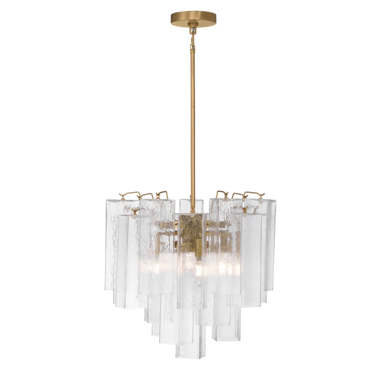 Torvento Six Light Pendant in Legacy Brass