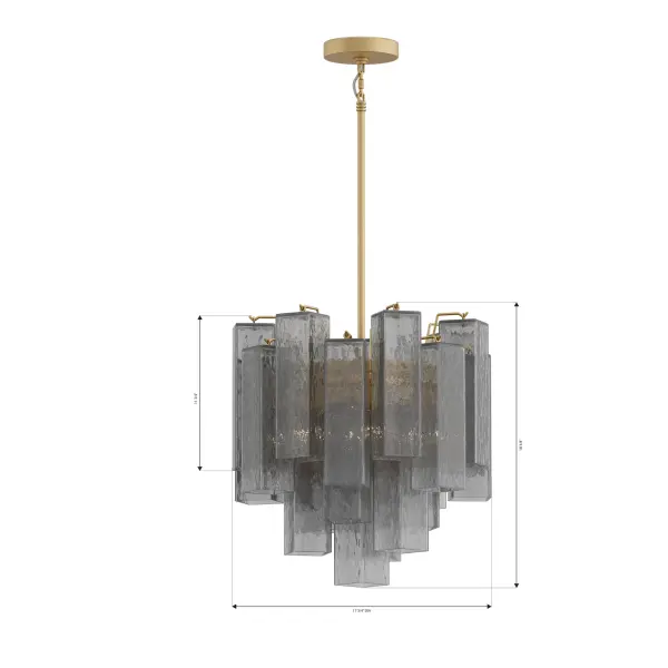 Torvento 17.75" 6-Light Pendant in Legacy Brass - Image 4