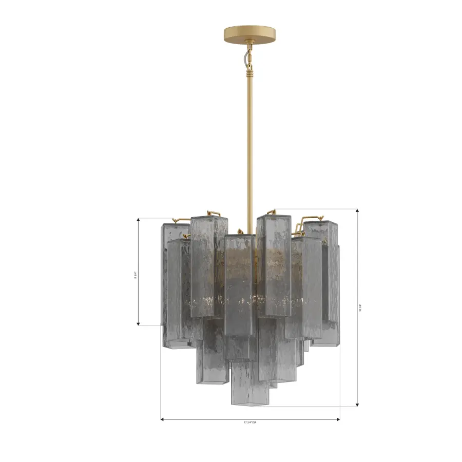 Torvento 17.75" 6-Light Pendant in Legacy Brass - Image 4