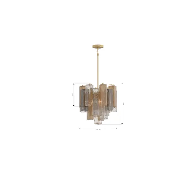Torvento 17.75" 6-Light Pendant in Legacy Brass - Image 4