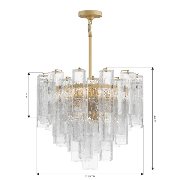 Torvento 25.25" 9-Light Pendant in Legacy Brass - Image 4