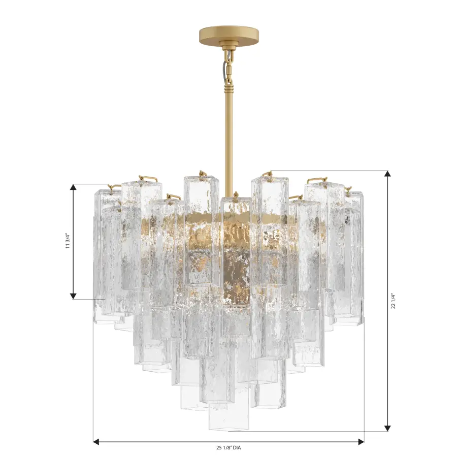 Torvento 25.25" 9-Light Pendant in Legacy Brass - Image 4