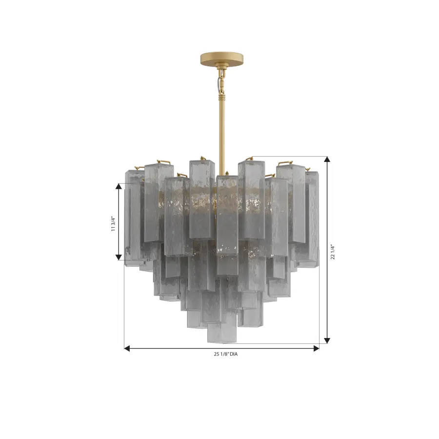 Torvento 9-Light Pendant in Legacy Brass - Image 2