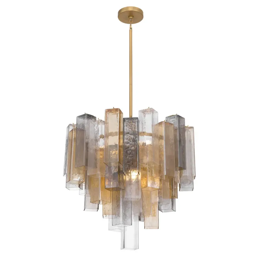 Torvento 25.25" 9-Light Pendant in Legacy Brass - Image 1
