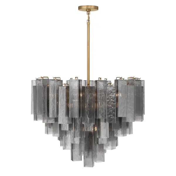 Torvento 32.75" 15-Light Pendant in Legacy Brass - Image 9