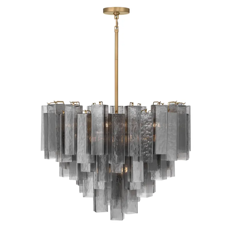 Torvento 32.75" 15-Light Pendant in Legacy Brass - Image 9