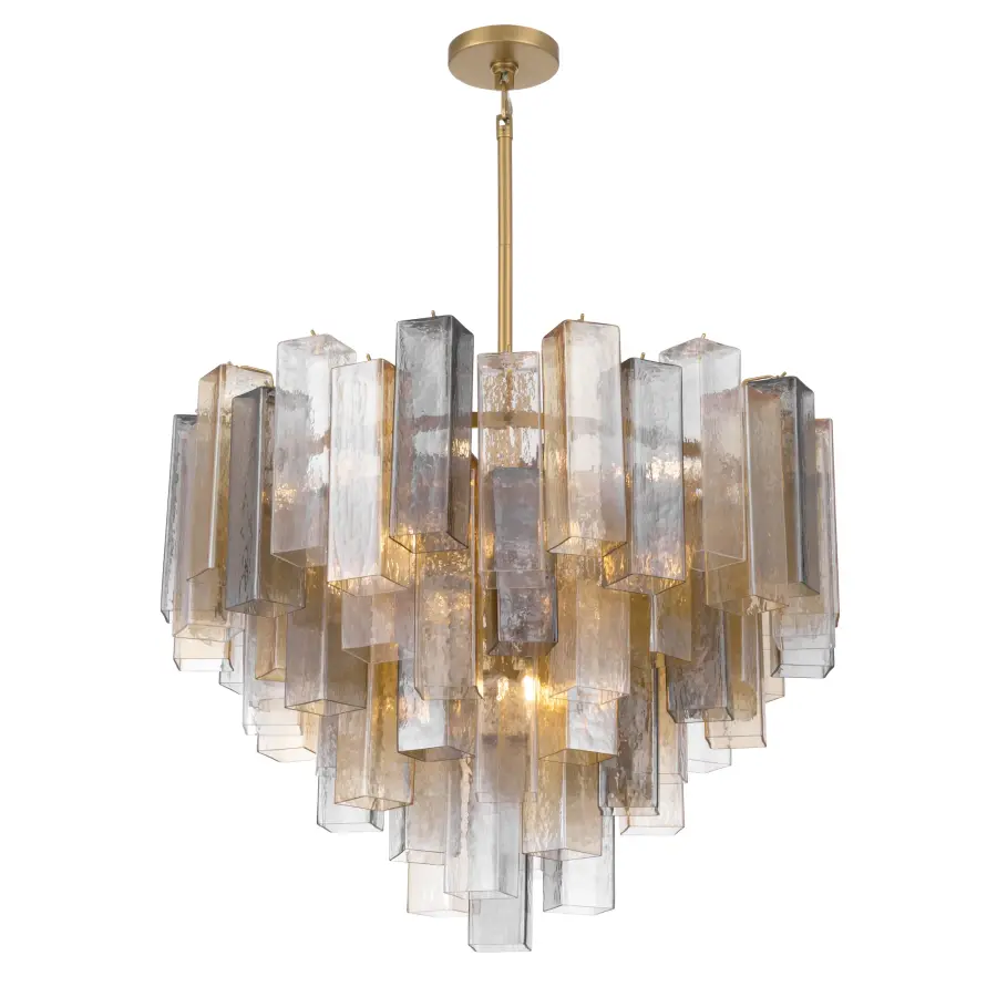 Torvento 32.75" 15-Light Pendant in Legacy Brass - Image 8
