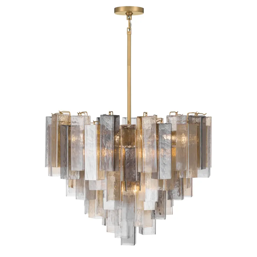 Torvento 32.75" 15-Light Pendant in Legacy Brass - Image 9