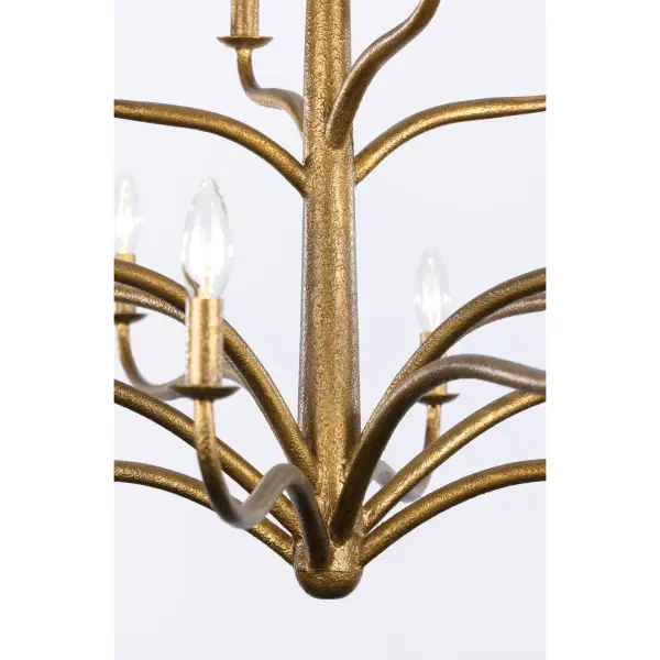 Dorianne 44" 16-Light Chandelier in Textured Dusken Brass - Image 7