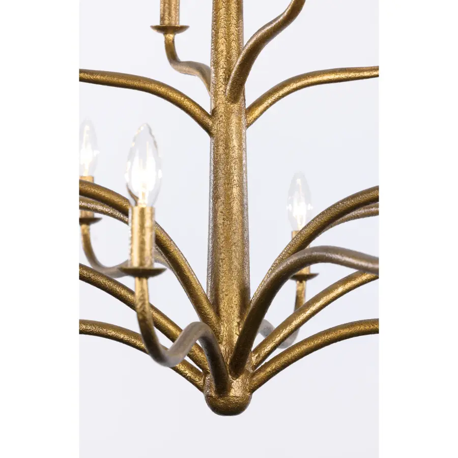 Dorianne 44" 16-Light Chandelier in Textured Dusken Brass - Image 7