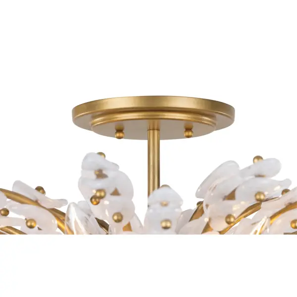 Sorra 24" 6-Light Semi-Flush Mount in Legacy Brass - Image 4