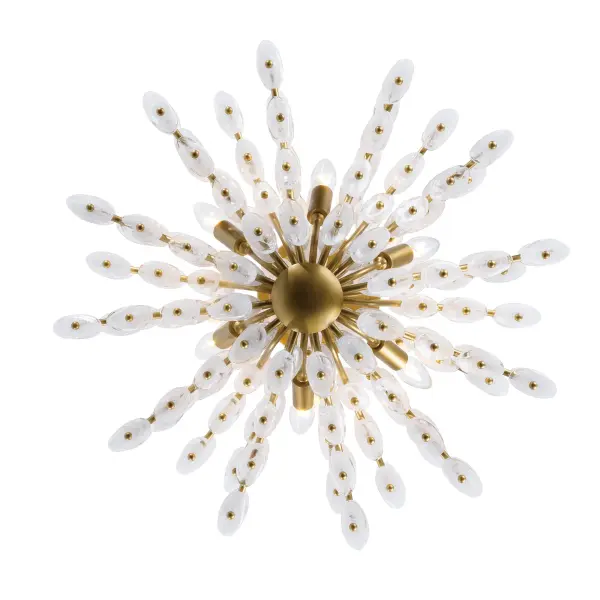 Sorra 24" 6-Light Semi-Flush Mount in Legacy Brass - Image 6