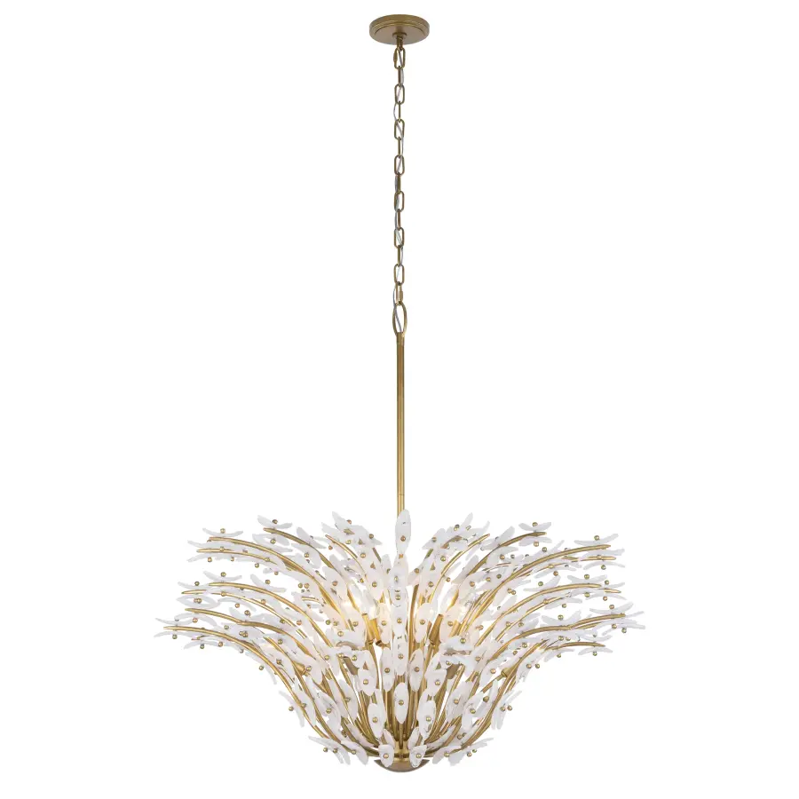Sorra 40" 14-Light Chandelier in Legacy Brass - Image 9