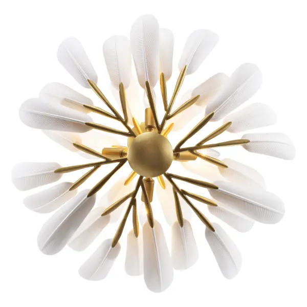 Vellinor 28" 4-Light Semi-Flush Mount in Legacy Brass - Image 5