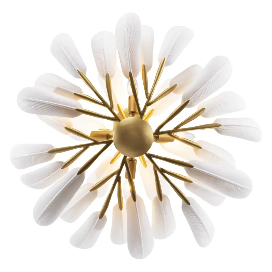 Vellinor 28" 4-Light Semi-Flush Mount in Legacy Brass - Image 5