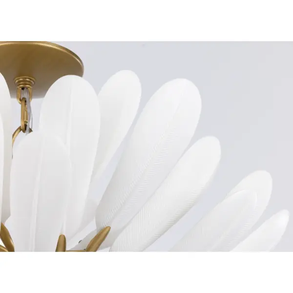 Vellinor 28" 4-Light Semi-Flush Mount in Legacy Brass - Image 6