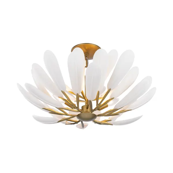 Vellinor 28" 4-Light Semi-Flush Mount in Legacy Brass - Image 8
