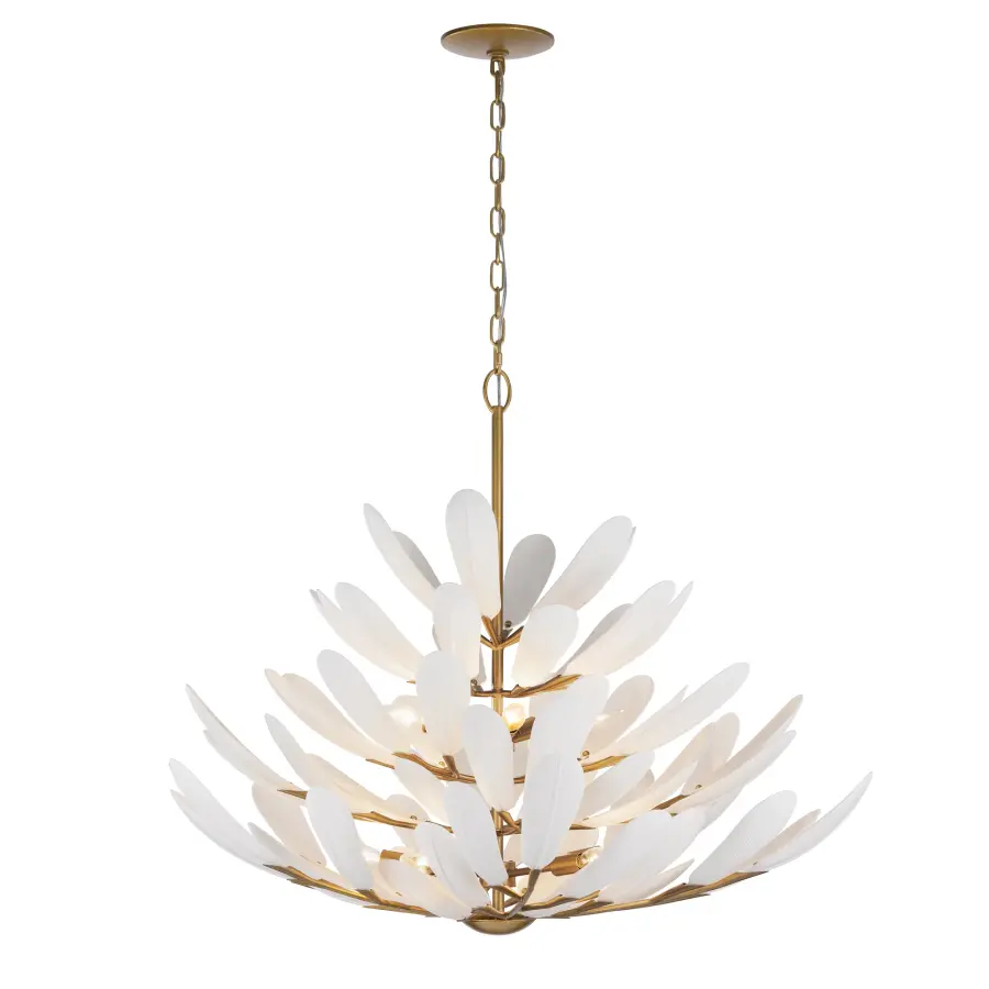 Vellinor 42" 10-Light Chandelier in Legacy Brass - Image 9