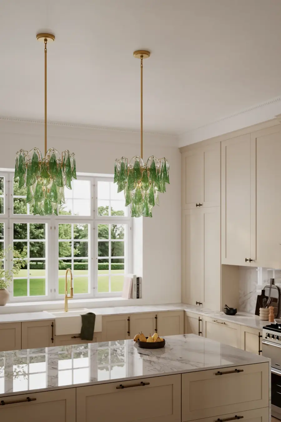 Verla Crest 18" 5-Light Pendant in Legacy Brass - Image 4