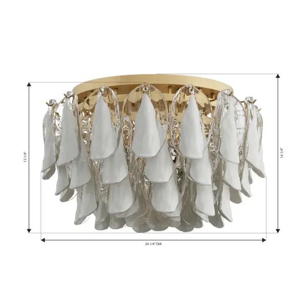 Verla Crest 24" 6-Light Flush Mount in Legacy Brass - Image 3