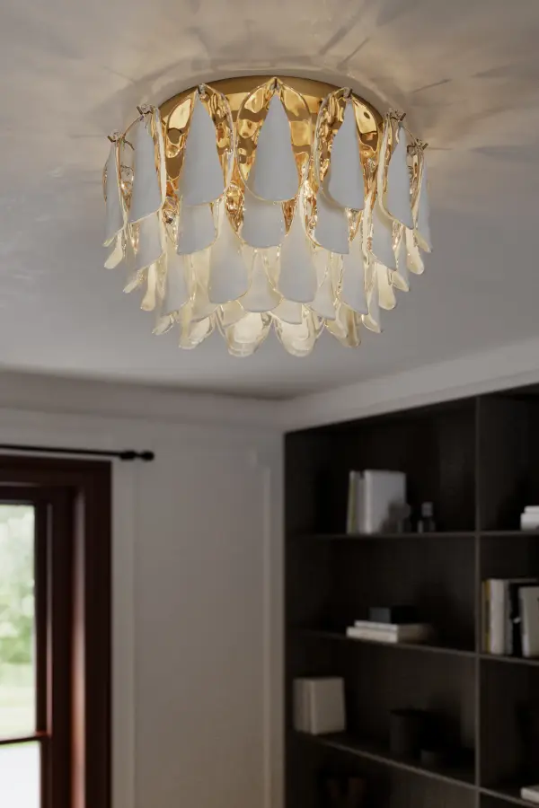 Verla Crest 24" 6-Light Flush Mount in Legacy Brass - Image 4