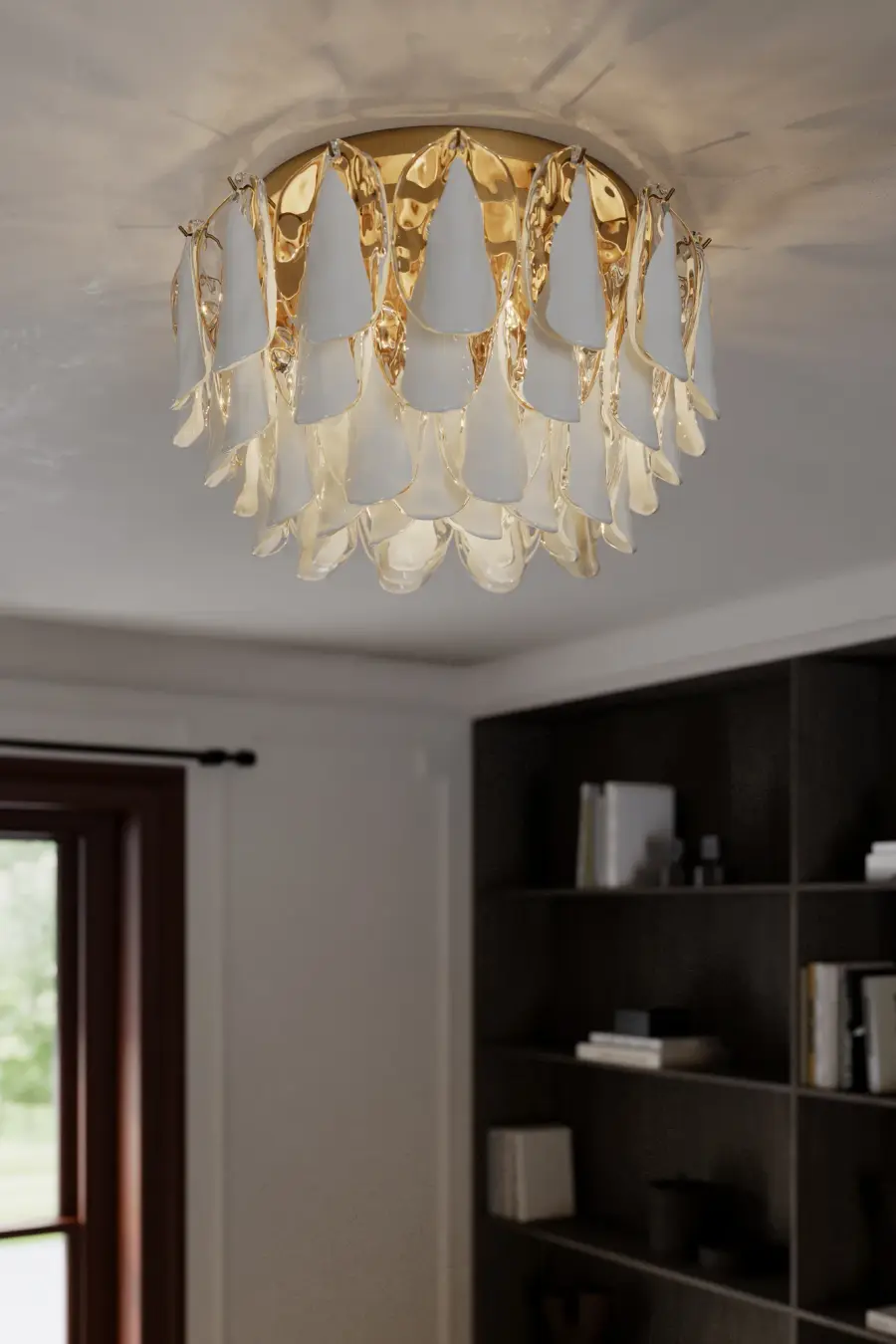 Verla Crest 24" 6-Light Flush Mount in Legacy Brass - Image 4