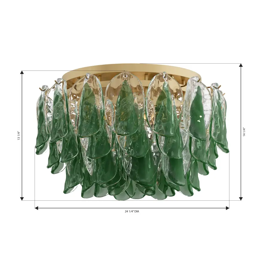 Verla Crest 24" 6-Light Flush Mount in Legacy Brass - Image 2
