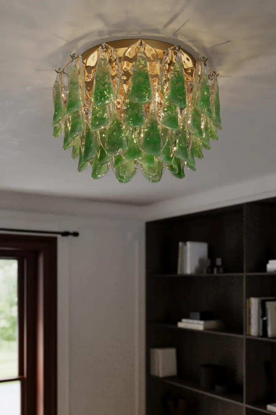 Verla Crest 24" 6-Light Flush Mount in Legacy Brass - Image 4