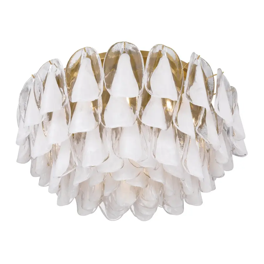 Verla Crest 31.25" 11-Light Flush Mount in Legacy Brass - Image 1