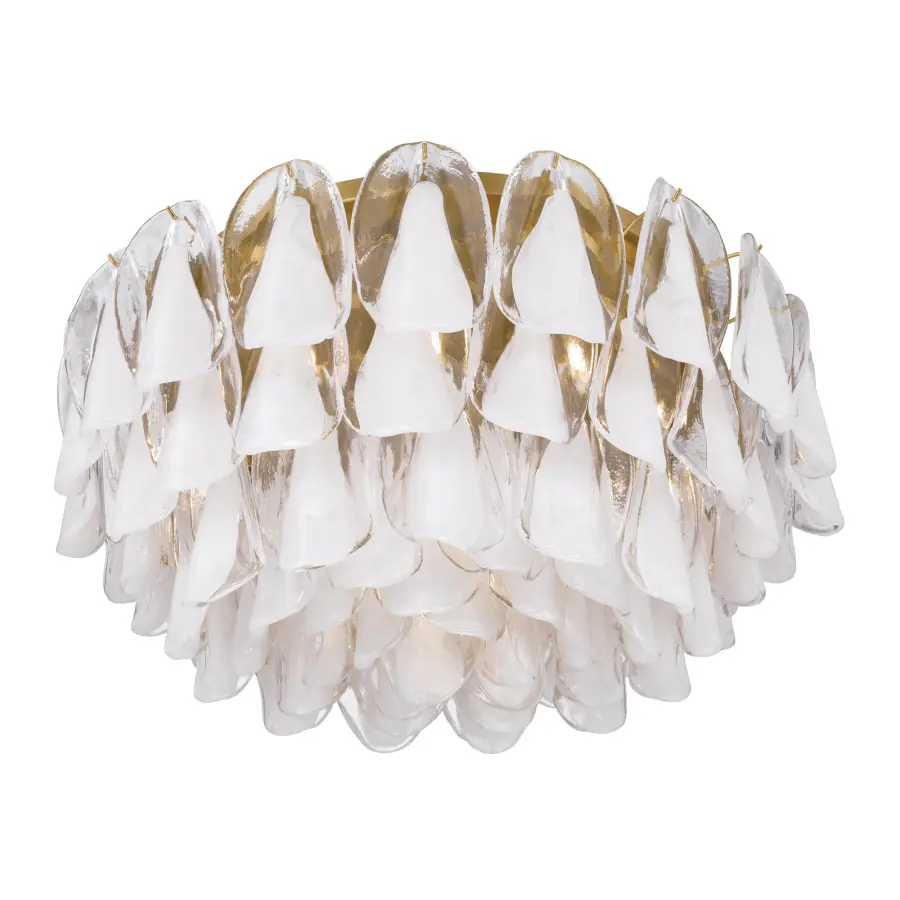 Verla Crest 31.25" 11-Light Flush Mount in Legacy Brass - Image 7