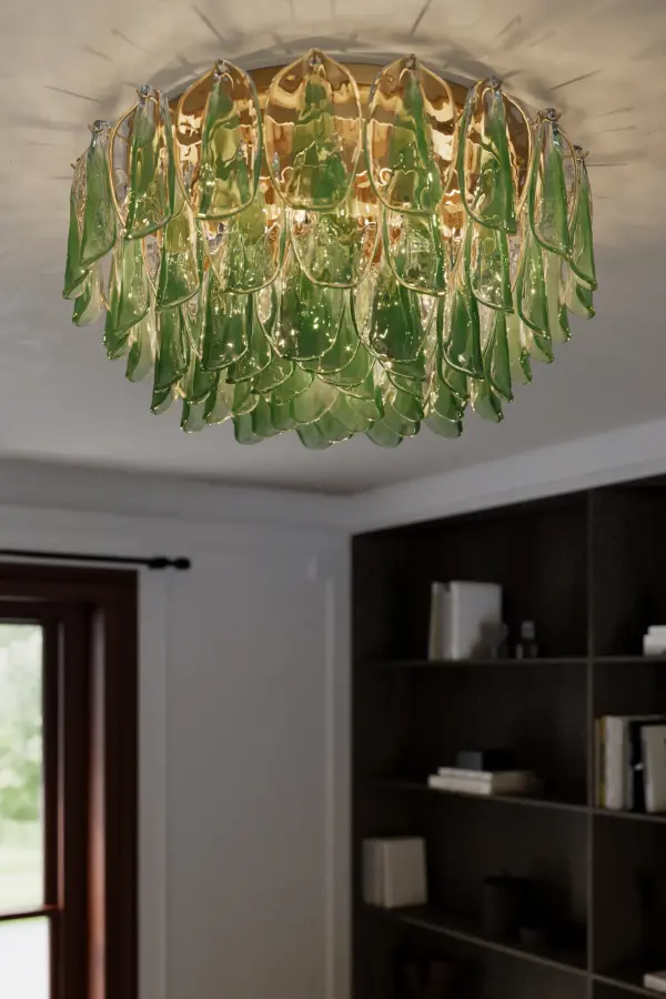 Verla Crest 31.25" 11-Light Flush Mount in Legacy Brass - Image 3