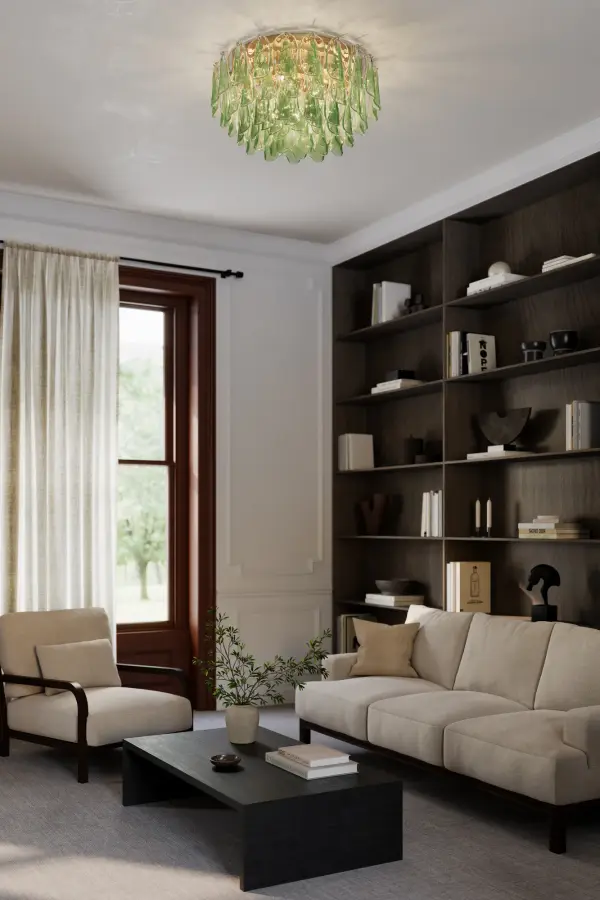 Verla Crest 31.25" 11-Light Flush Mount in Legacy Brass - Image 4
