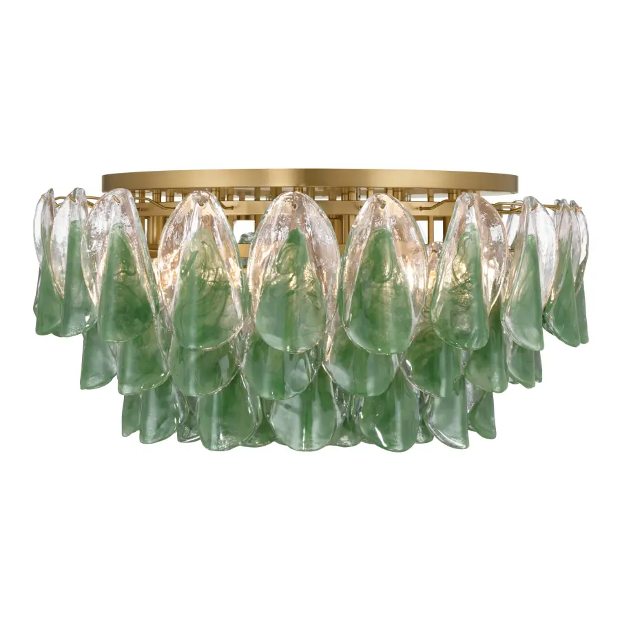 Verla Crest 31.25" 11-Light Flush Mount in Legacy Brass - Image 9
