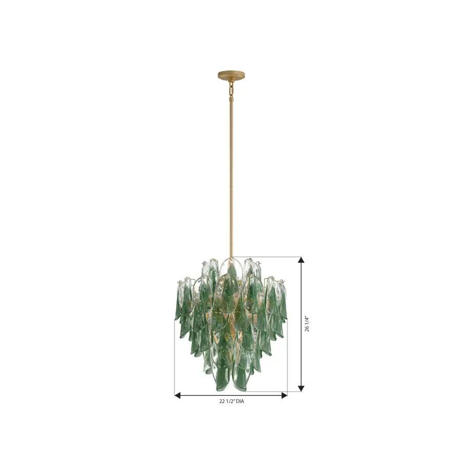 Verla Crest 22.5" 13-Light Pendant in Legacy Brass - Image 2