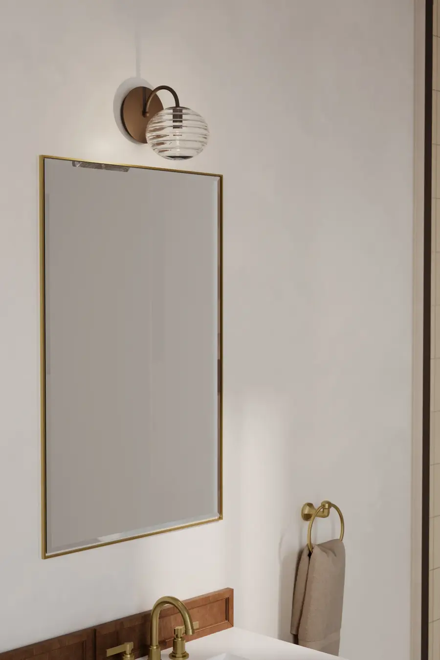 Lenora 8.25" 1-Light Bath Sconce in Dark Bronze - Image 3