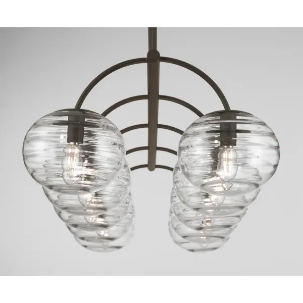 Lenora 47" 10-Light Linear Chandelier in Dark Bronze - Image 6