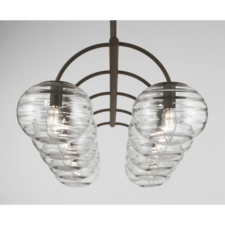 Lenora 47" 10-Light Linear Chandelier in Dark Bronze - Image 6