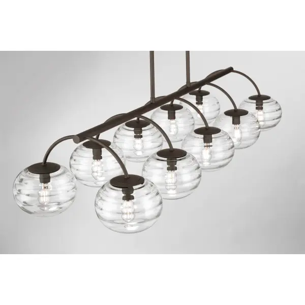 Lenora 47" 10-Light Linear Chandelier in Dark Bronze - Image 7