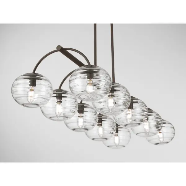 Lenora 47" 10-Light Linear Chandelier in Dark Bronze - Image 8