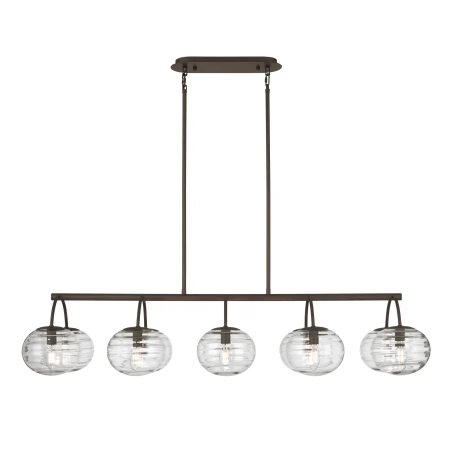Lenora 47" 10-Light Linear Chandelier in Dark Bronze - Image 10