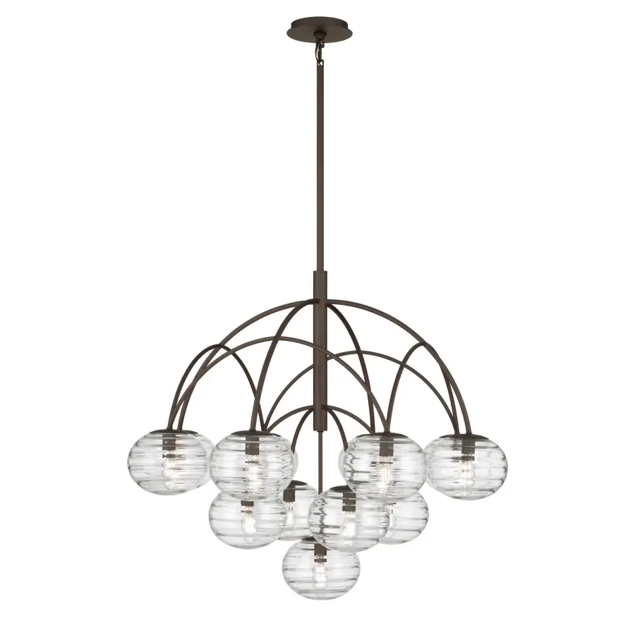 Lenora 34.25" 13-Light Chandelier in Dark Bronze - Image 1