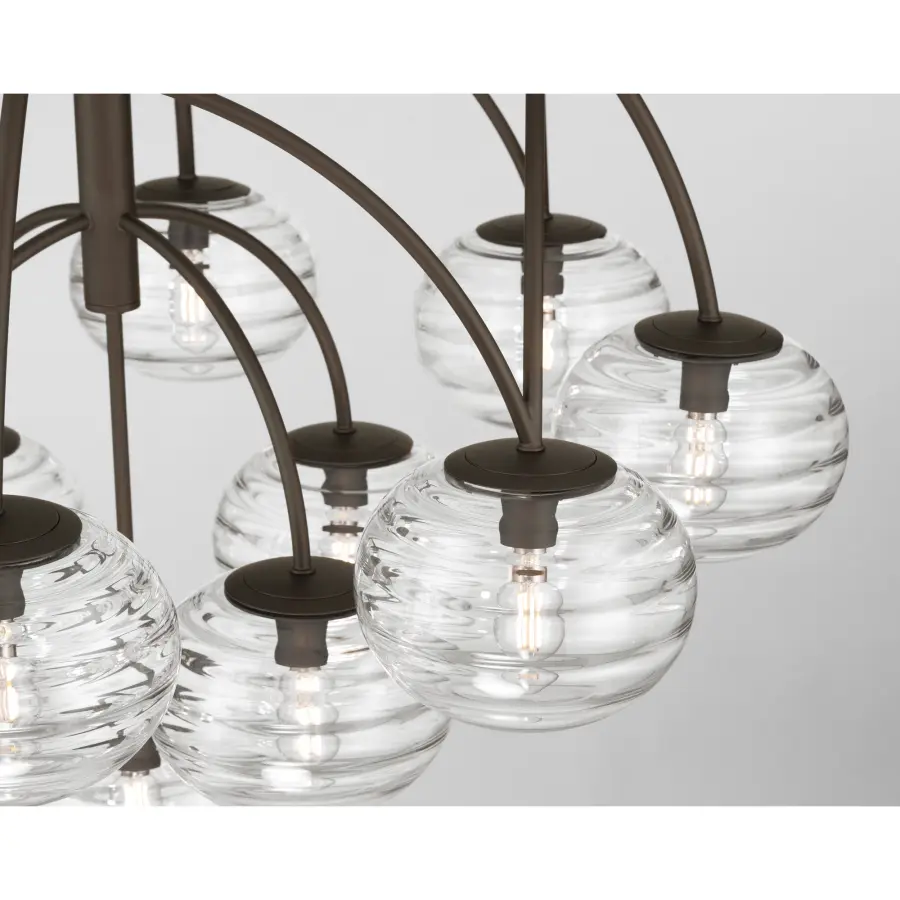 Lenora 34.25" 13-Light Chandelier in Dark Bronze - Image 5
